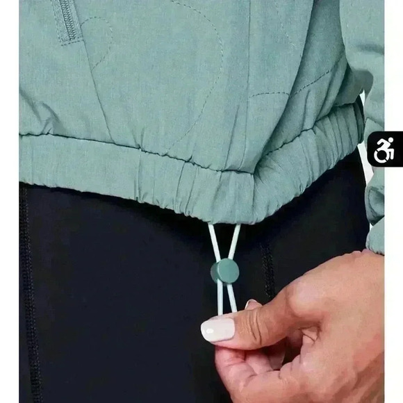 NWT AVALANCHE half zip waterproof women pullover size L in green - Picture 2 of 5